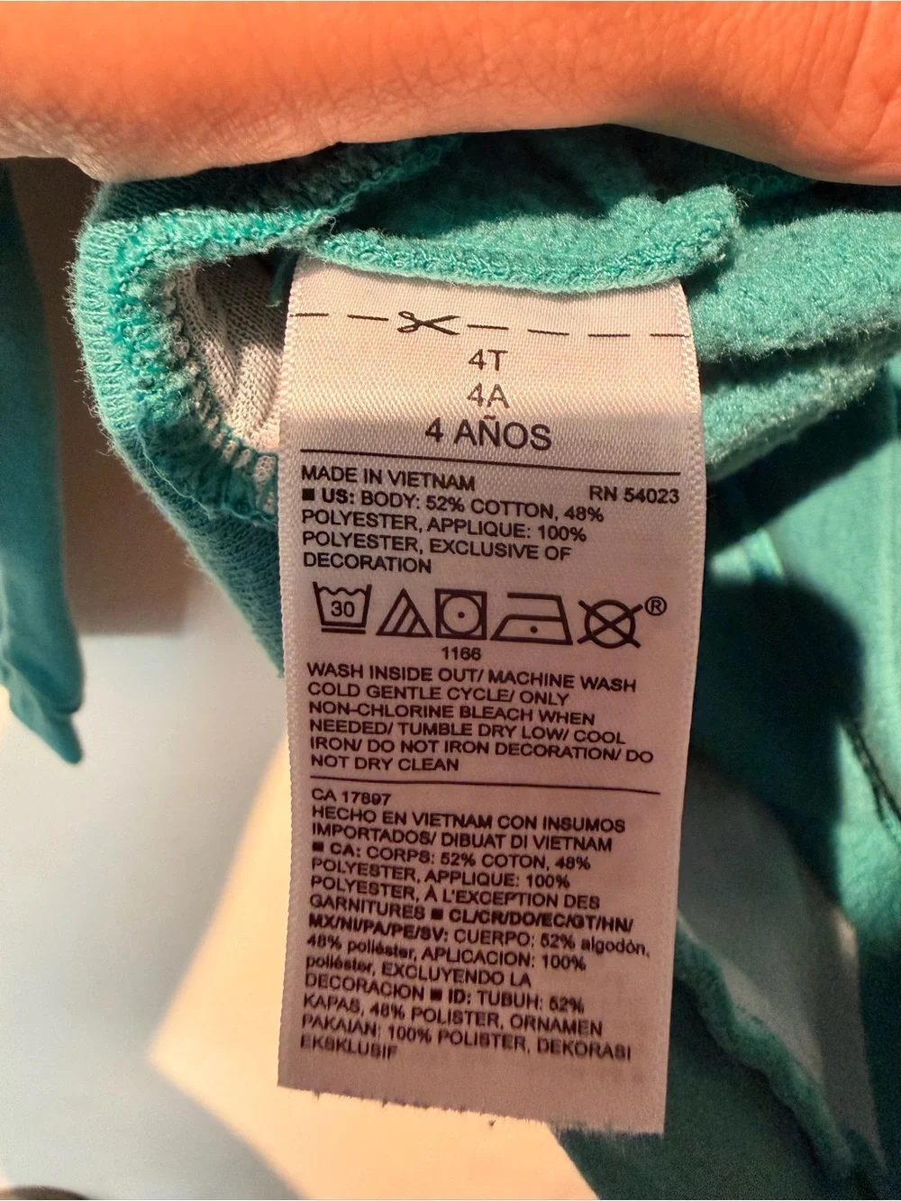 Old Navy Teal Girls' Raccoon Applique Sweatshirt with Floral Accent